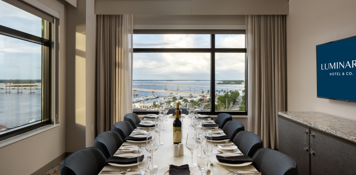 A table set for a dinner