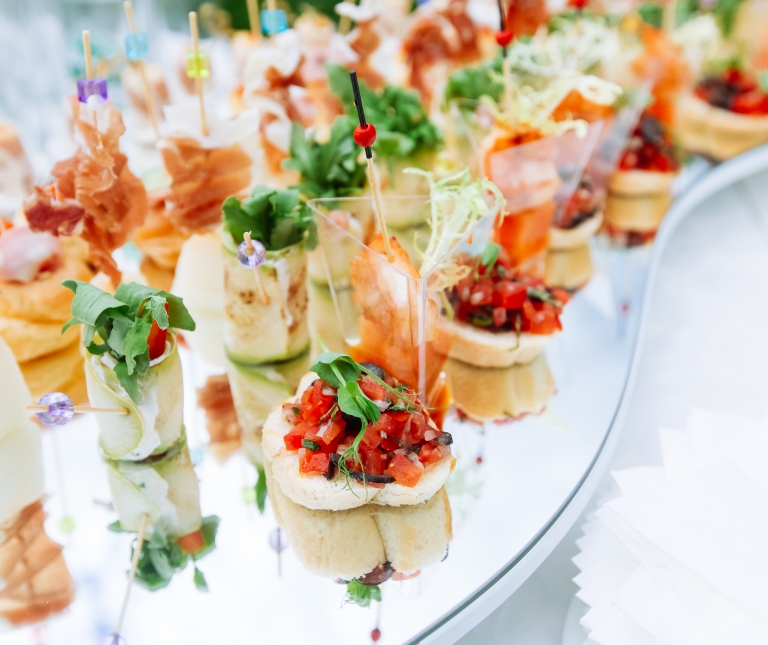 A table full of food