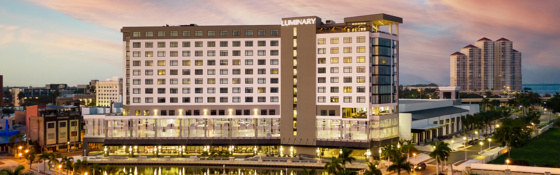 A large building with many windows