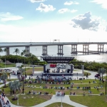 A group of people in a park