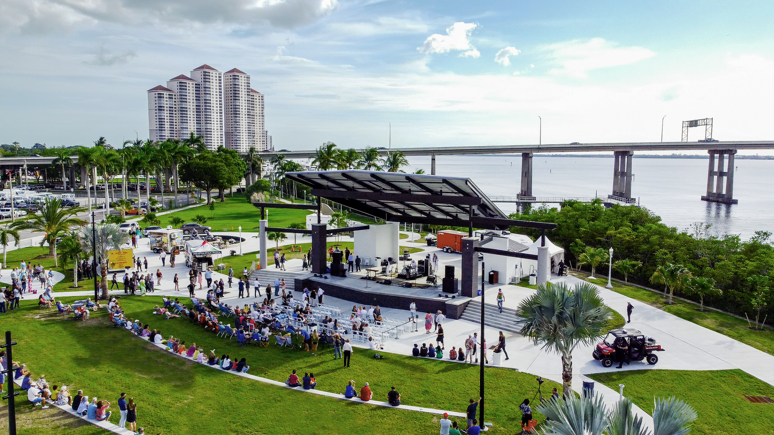 A group of people outside