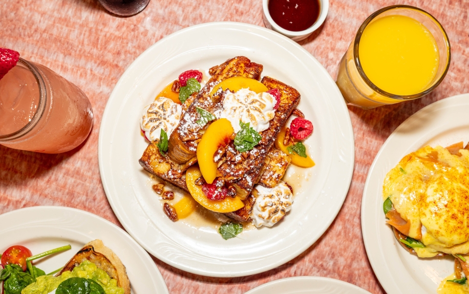 plate with french toast at Ella Mae's Diner