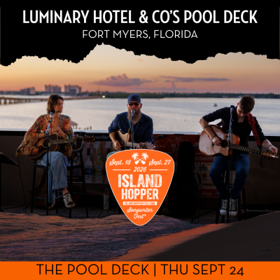 The Luminary Hotel & Co and Island Hopper present live performances on the fourth-floor Pool Deck.